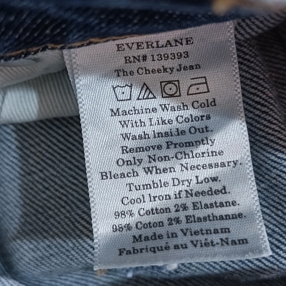 Everlane The Checky Raw Cut Hem High Rise Low stretch Jeans - Picture 6 of 8